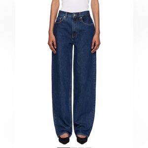 Loulou Studio DE SAISON Samur Denim Jeans Dark Blue loose fit $320 FWRD 27